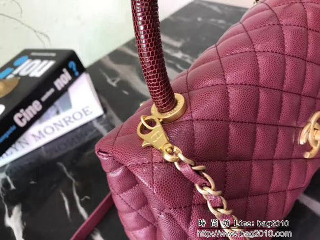 香奈兒CHANEL大號Chanel Coco handle全新頂級翻蓋單肩鏈條手柄包 肩帶可拆卸DSC1194